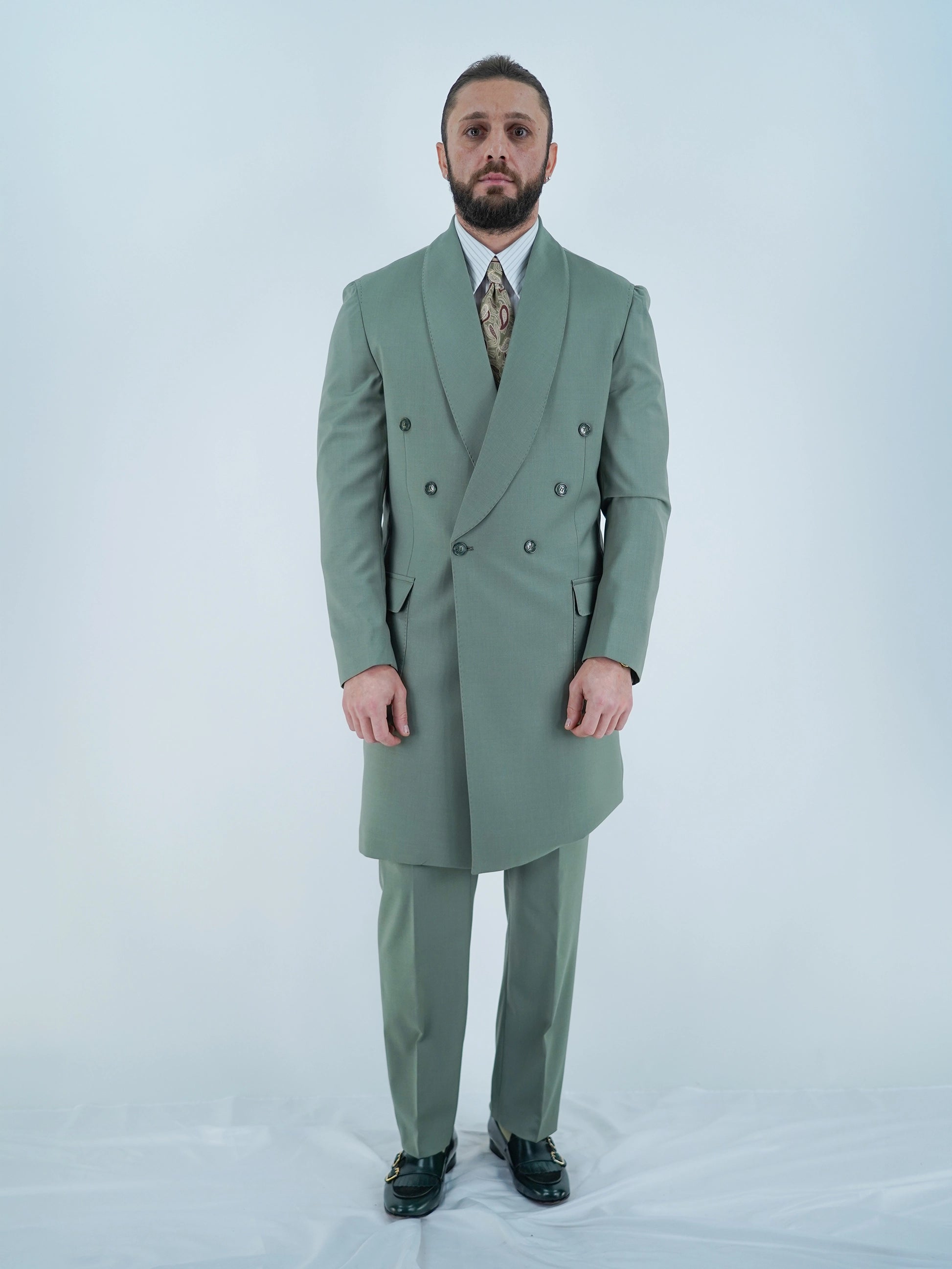 Giacca Heritage Lunga Doppio Petto - Linea Extensive | Verde Oliva