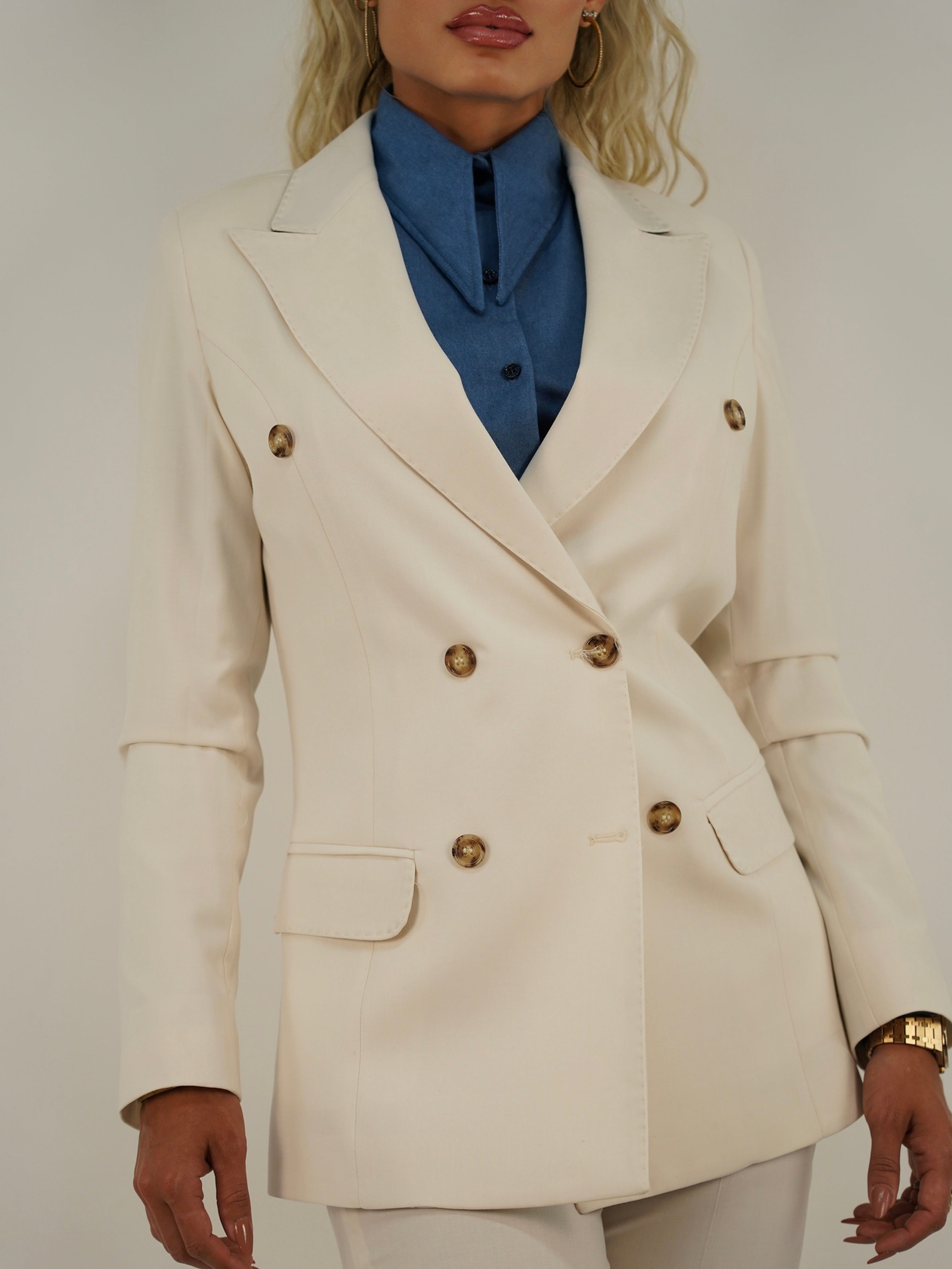 Tailleur doppiopetto panna
