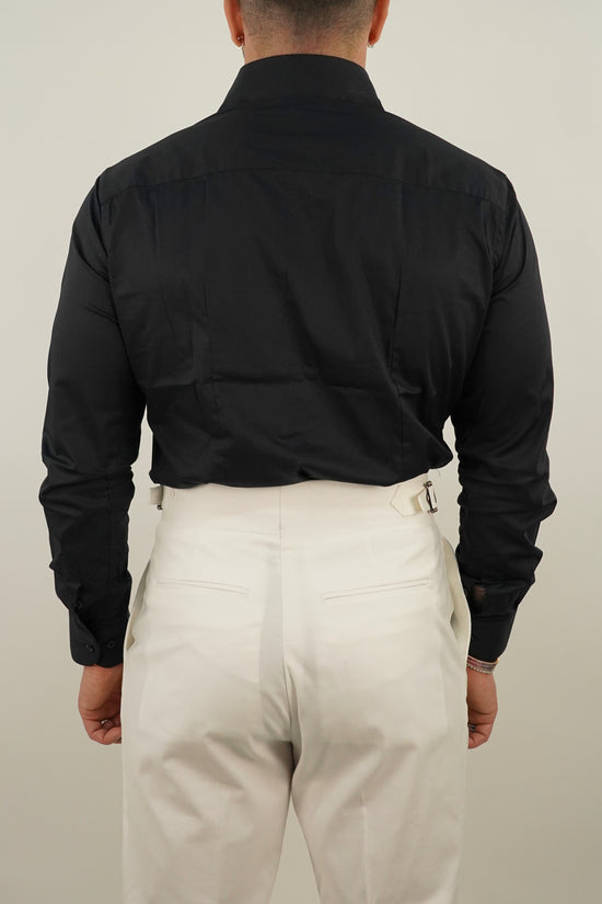 Camicia collo club Nera