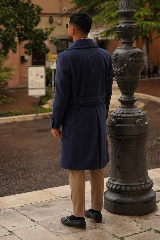 Cappotto Chesterfield Spigato Zaffiro