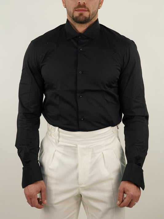 Camicia collo diplomatico nera
