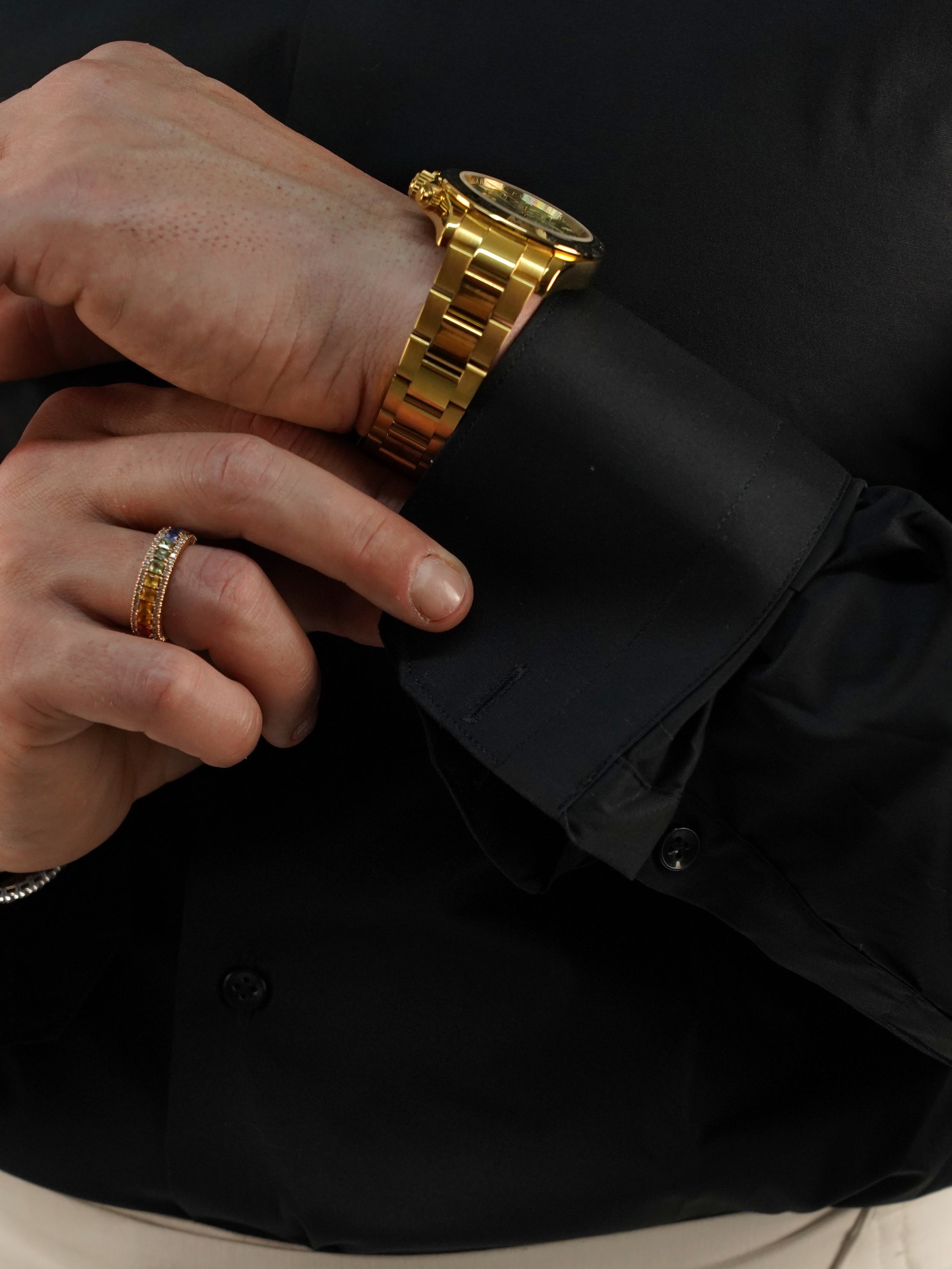 Camicia collo diplomatico nera