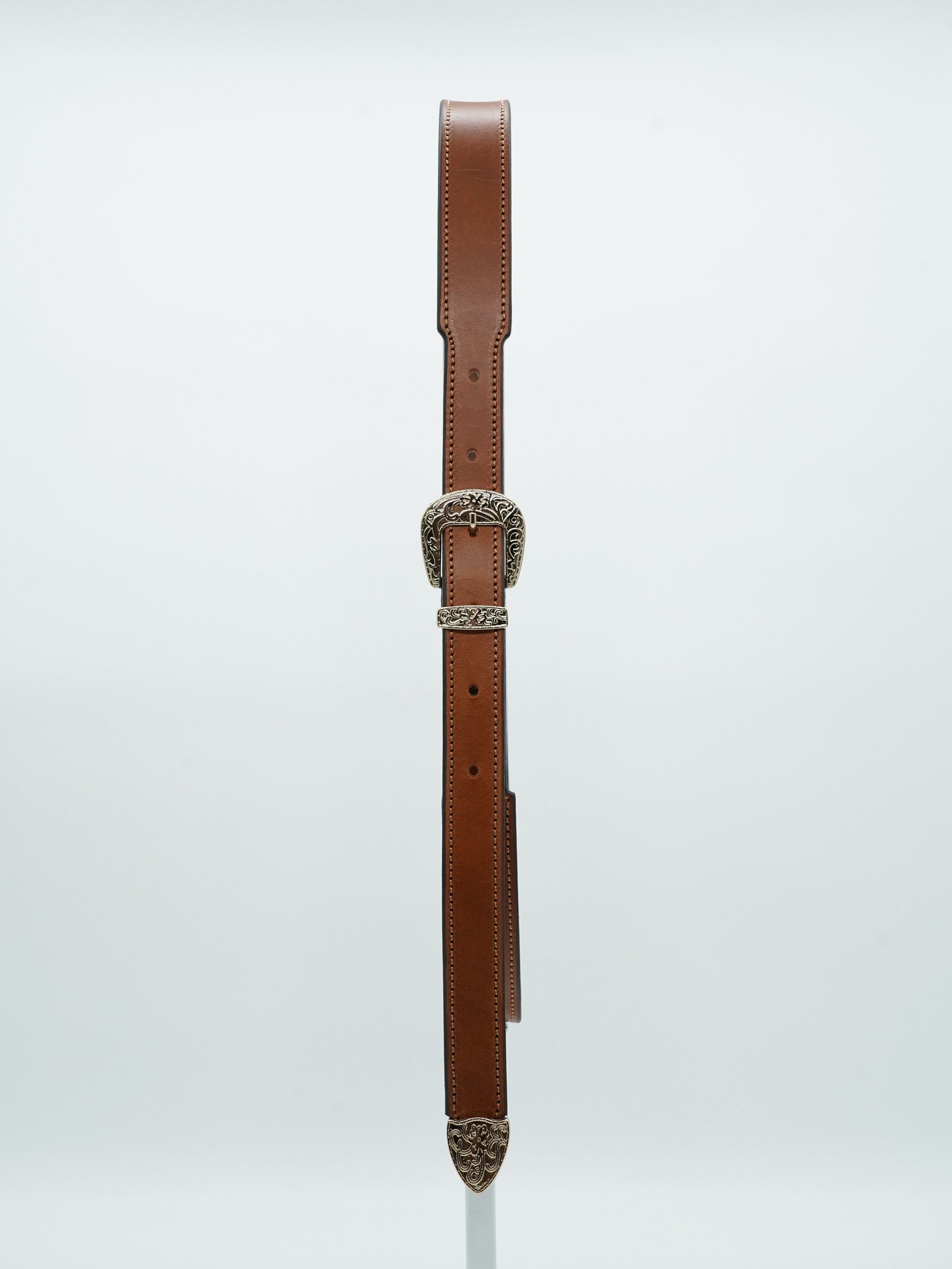 Cintura Texas in vero cuoio trittico oro