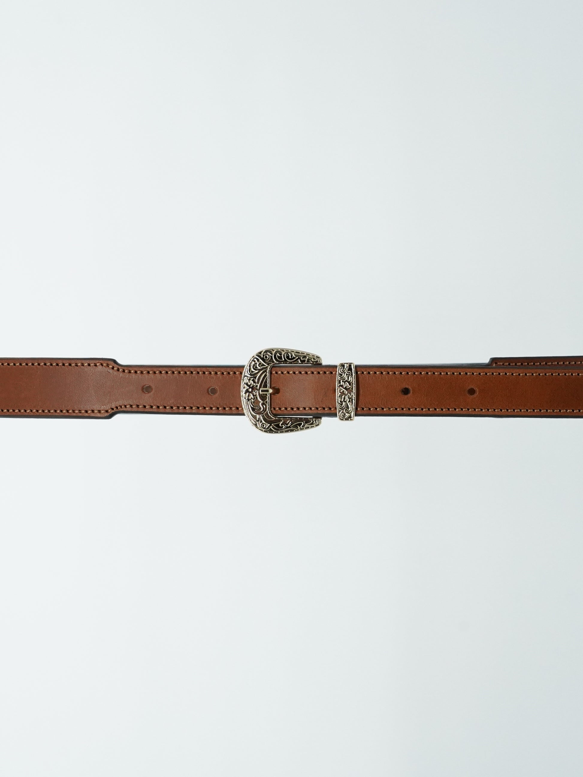 Cintura Texas in vero cuoio trittico oro