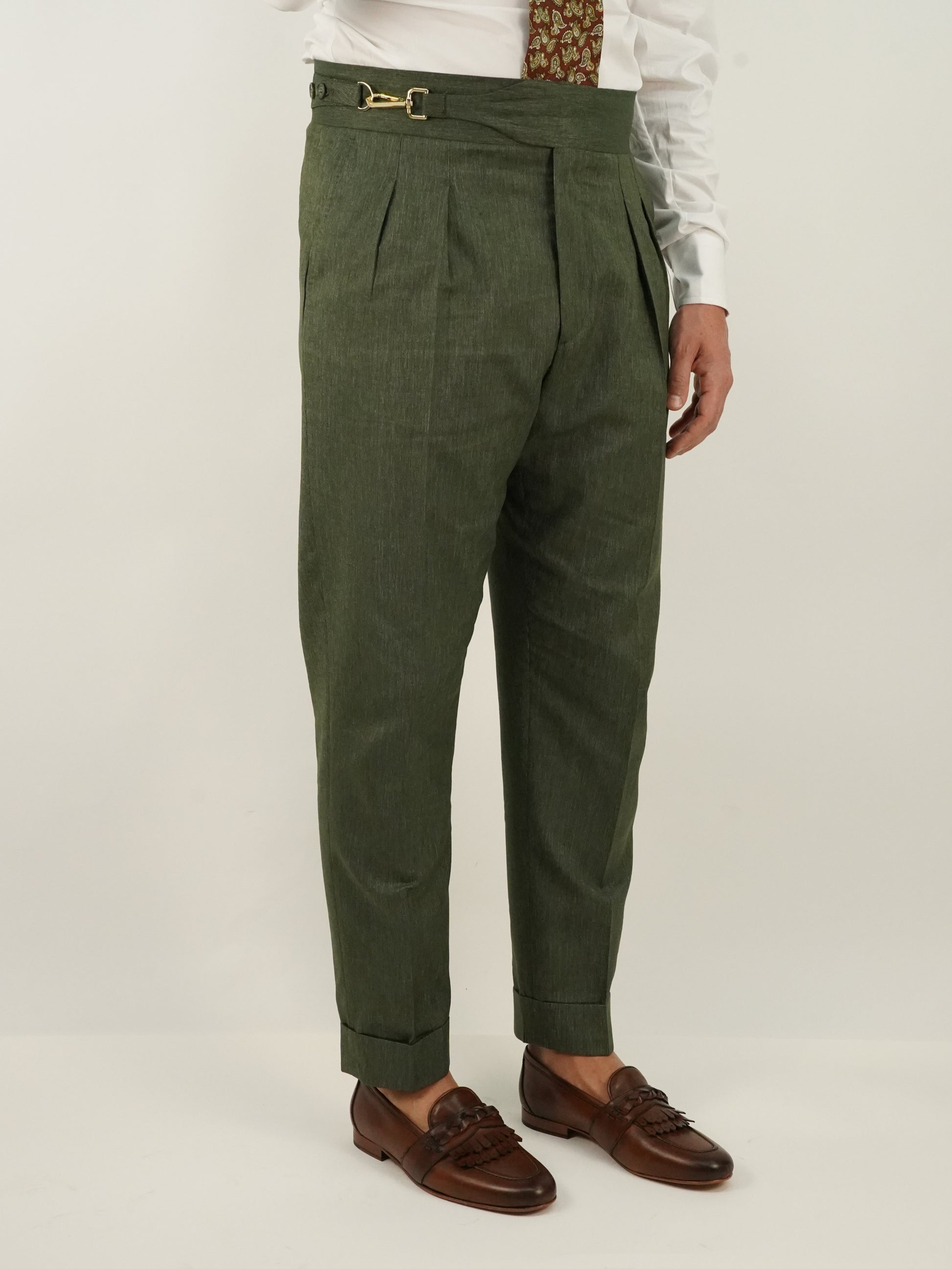 Gurkha royal fiammato verde con gancio oro