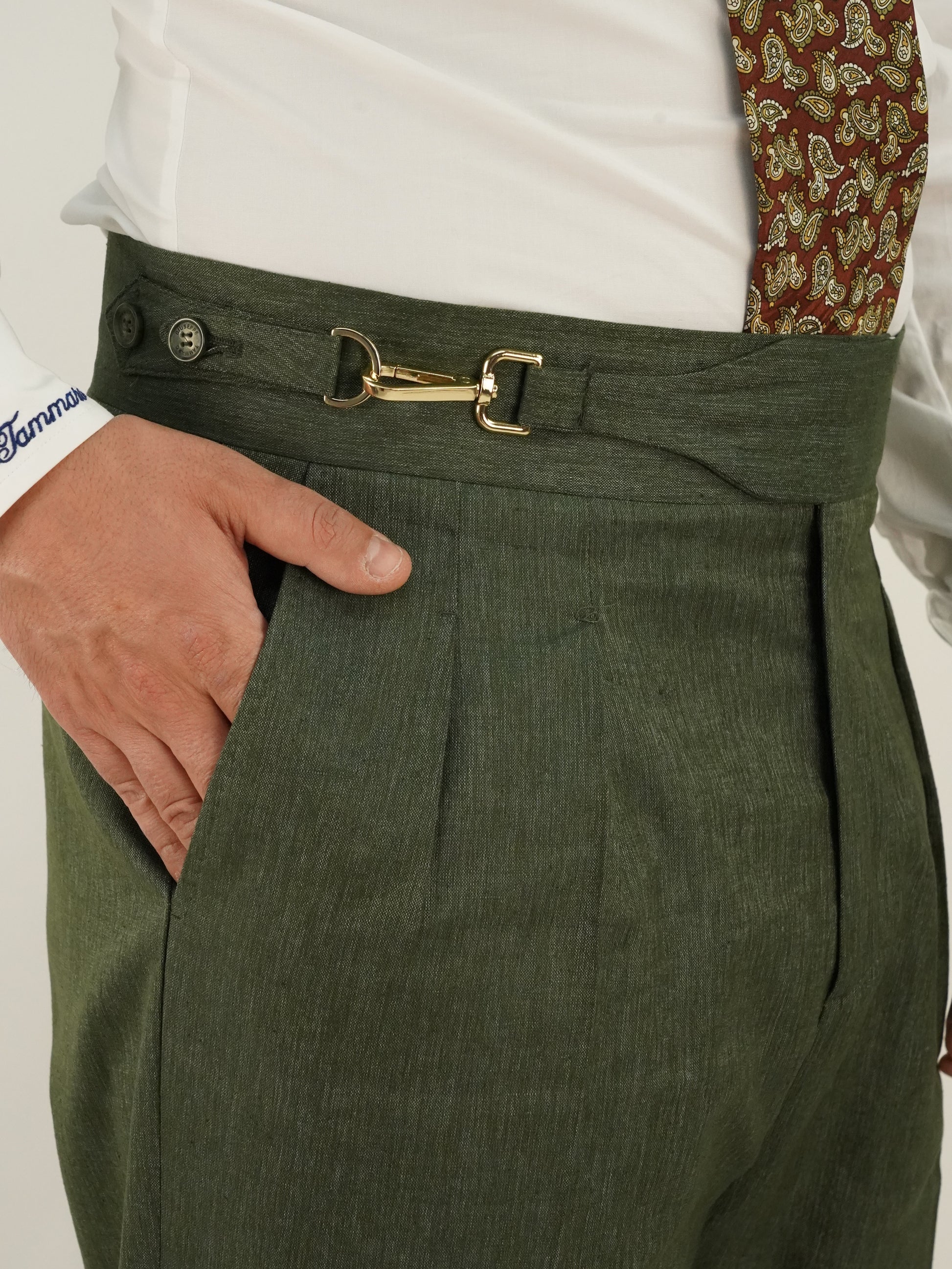 Gurkha royal fiammato verde con gancio oro