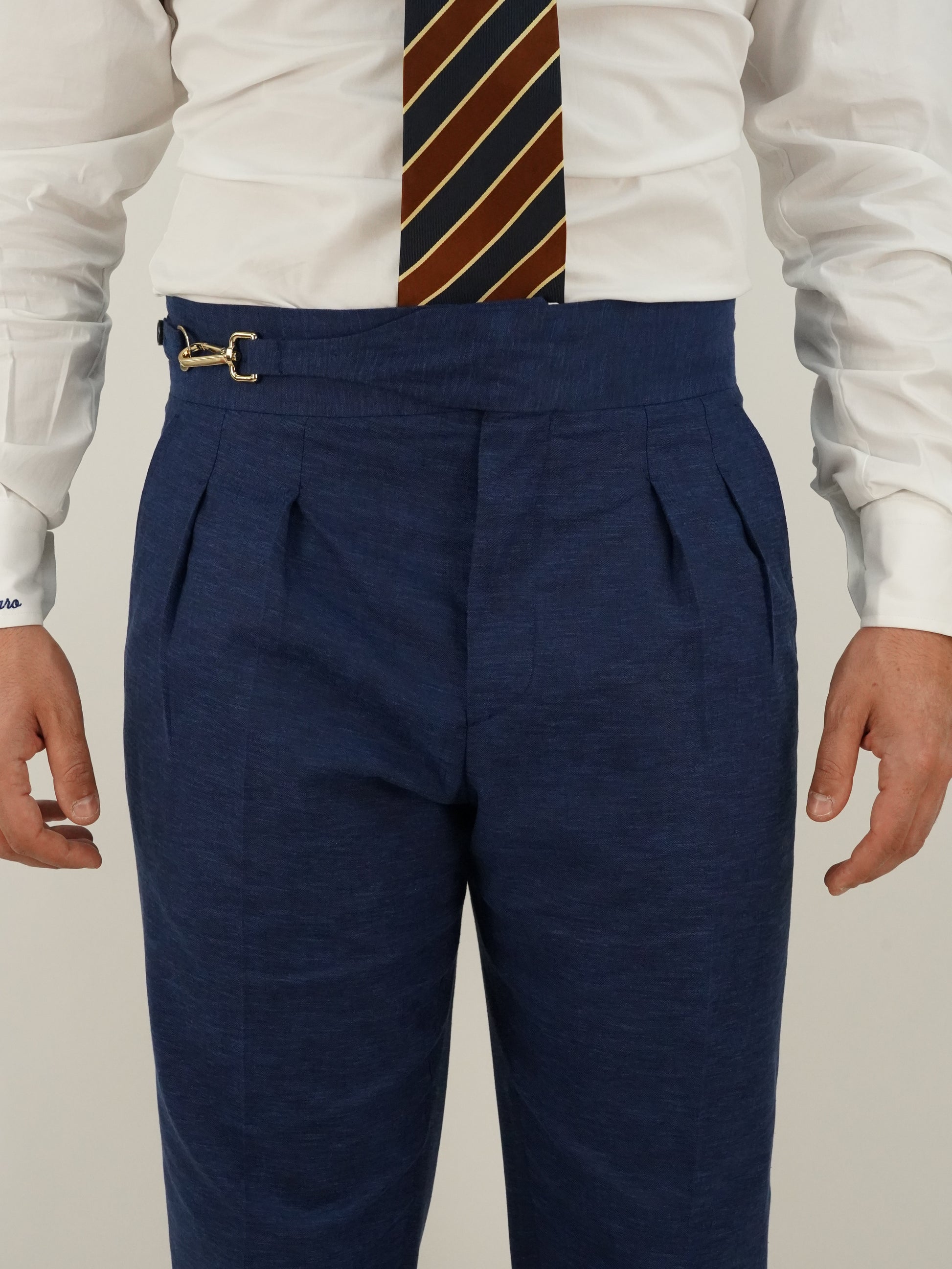 Gurkha royal fiammato blu oltremare con gancio oro