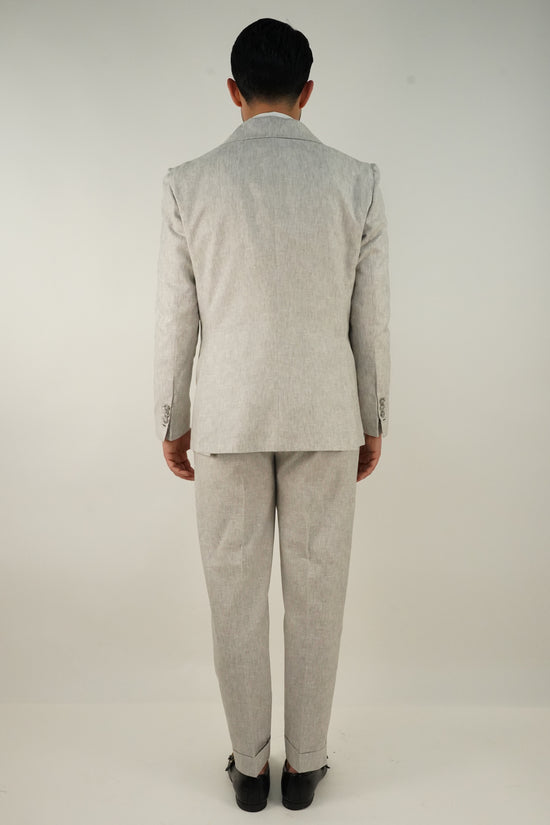 Abito Extensive Monopetto fiammato grigio perla