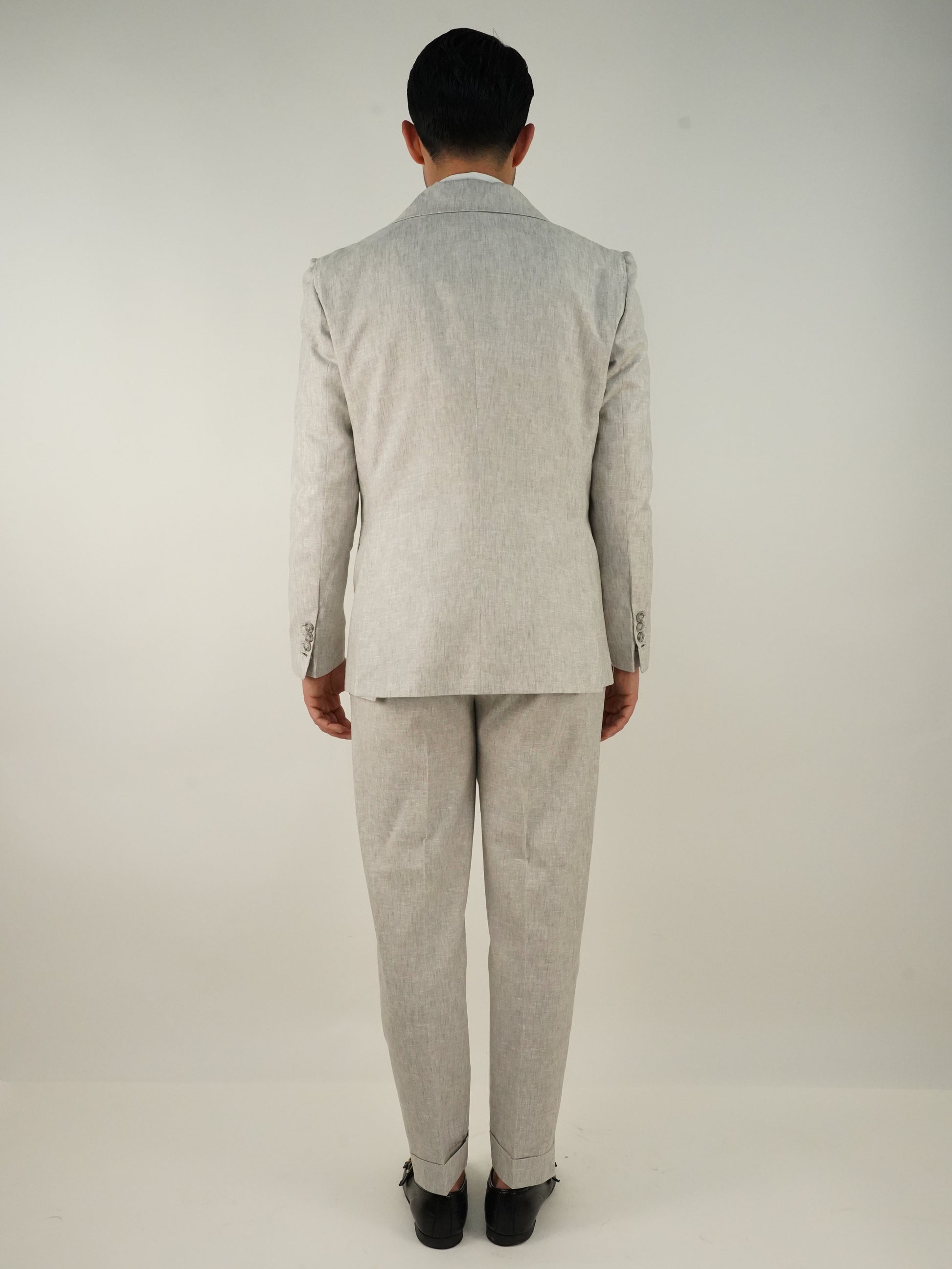 Abito Extensive Monopetto fiammato grigio perla