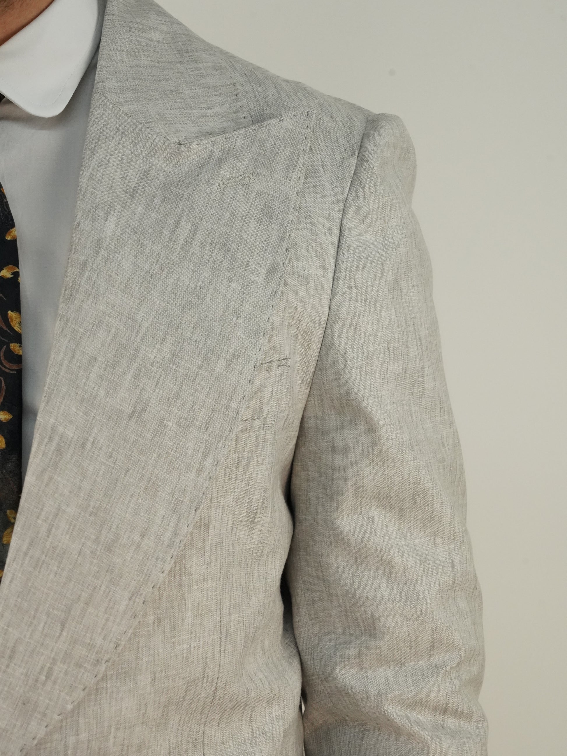Abito Extensive Monopetto fiammato grigio perla