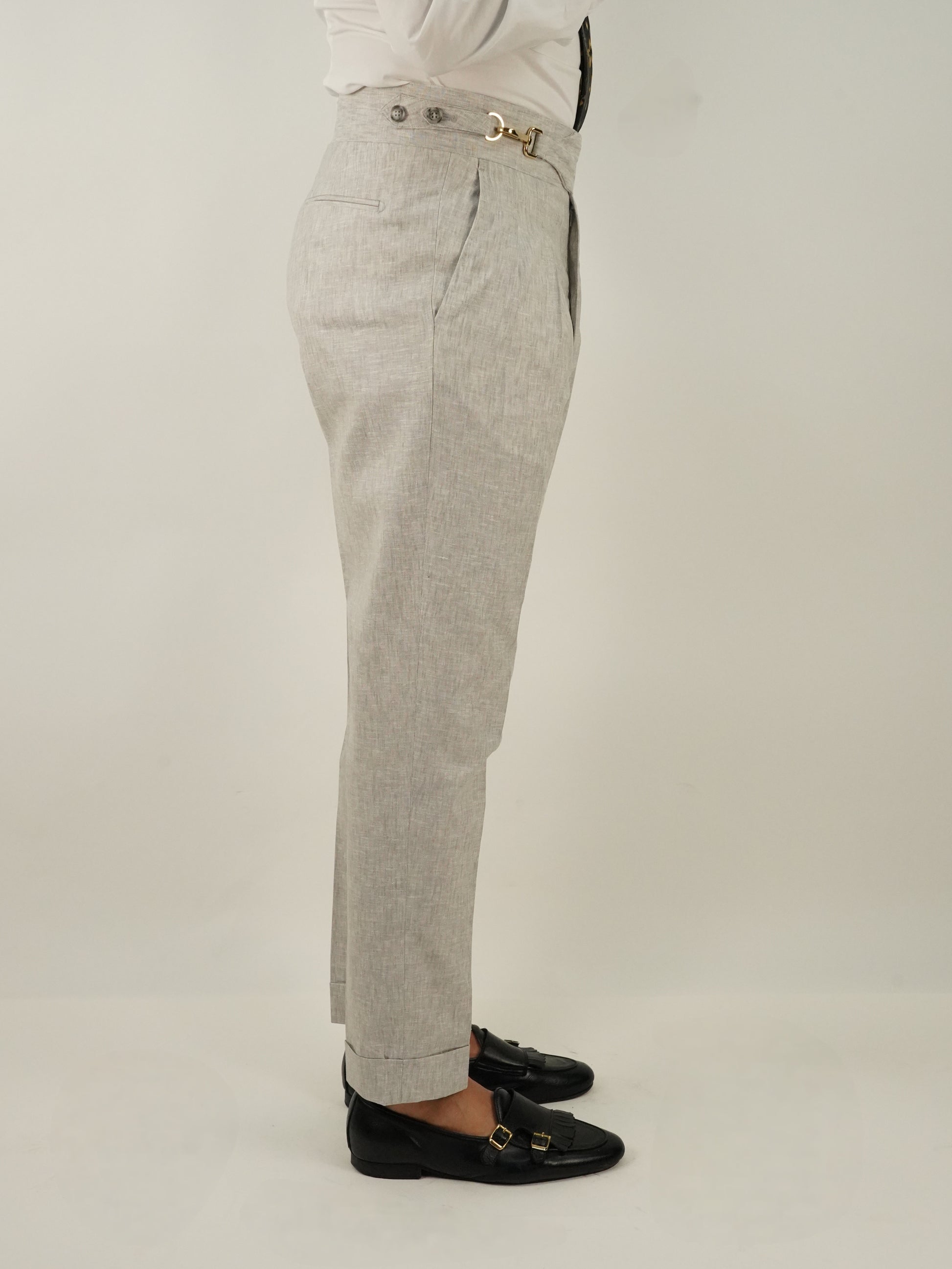 Gurkha royal fiammato grigio perla con gancio oro