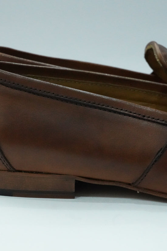 Mocassini treccia cuoio