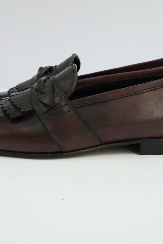 Mocassini treccia bordeaux