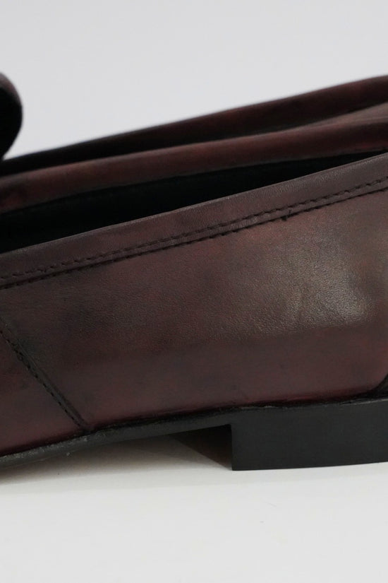 Mocassini treccia bordeaux