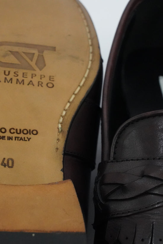 Mocassini treccia bordeaux