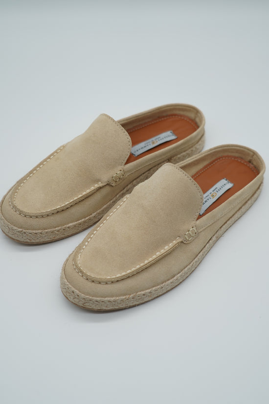 Sabot in pelle scamosciata beige