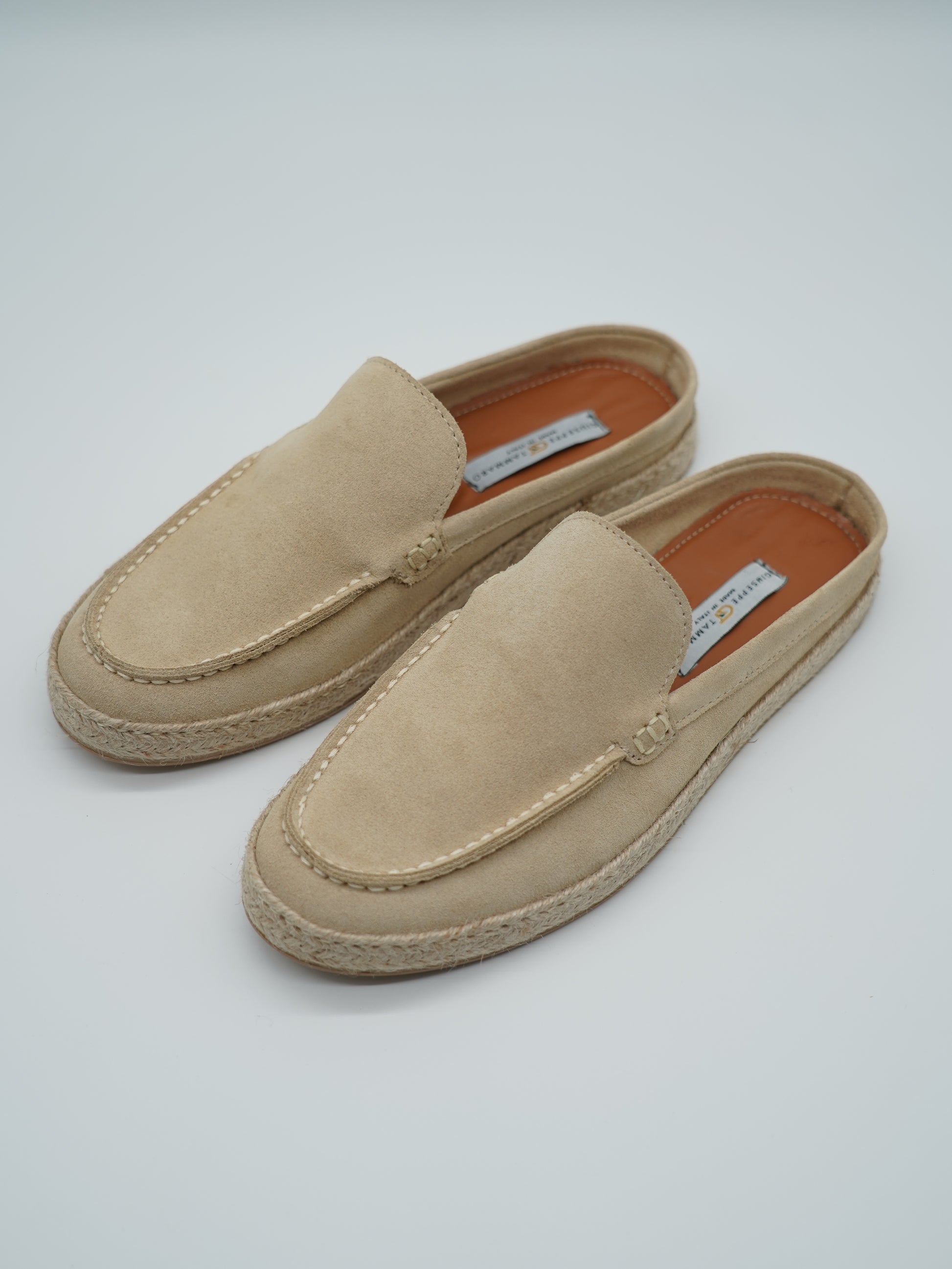 Sabot in pelle scamosciata beige