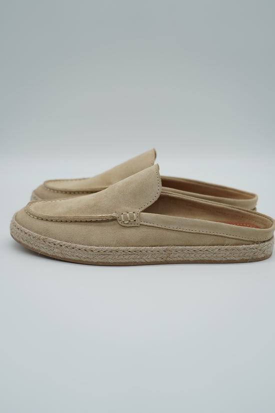 Sabot in pelle scamosciata beige