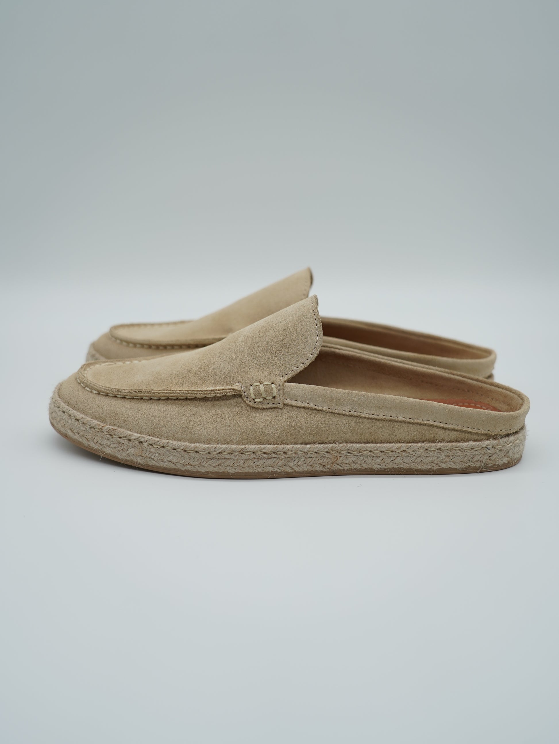 Sabot in pelle scamosciata beige