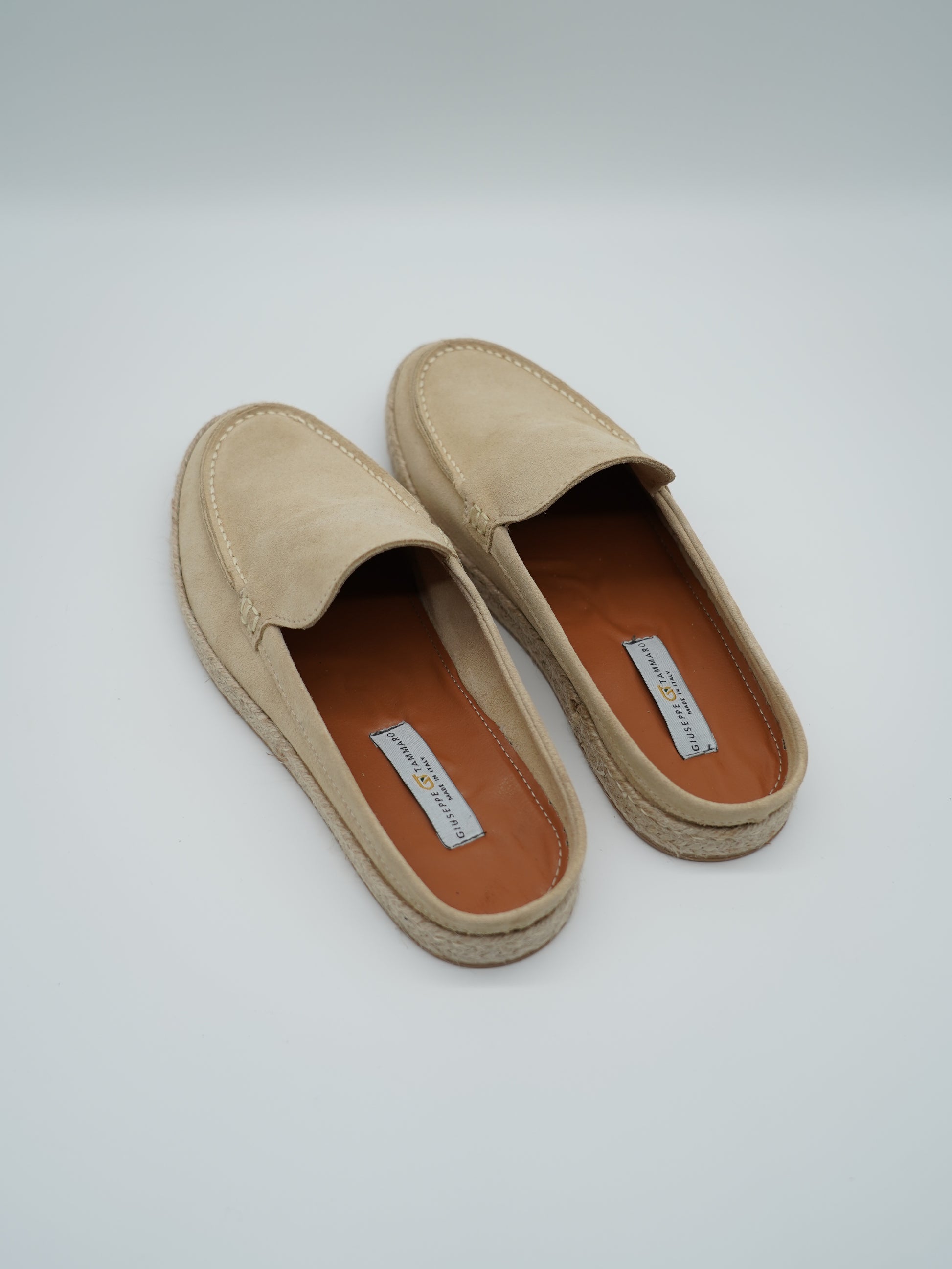 Sabot in pelle scamosciata beige