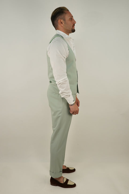 Panciotto Doppiopetto 6 bottoni verde acqua