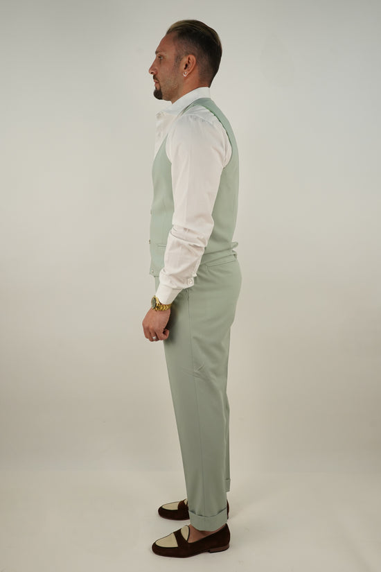 Panciotto Doppiopetto 6 bottoni verde acqua