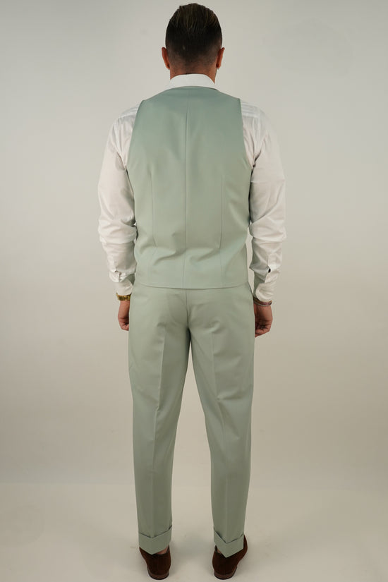 Panciotto Doppiopetto 6 bottoni verde acqua