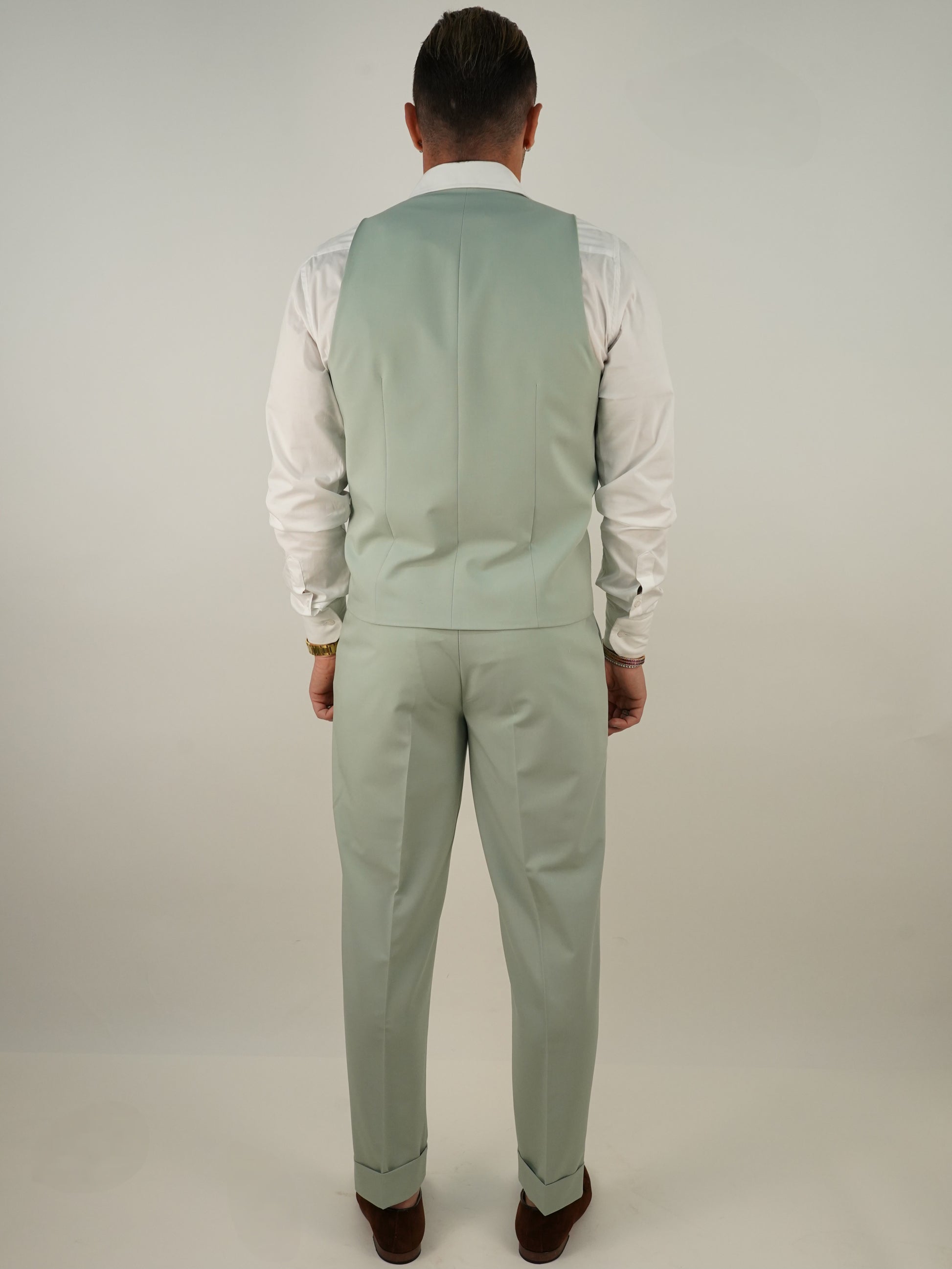 Panciotto Doppiopetto 6 bottoni verde acqua