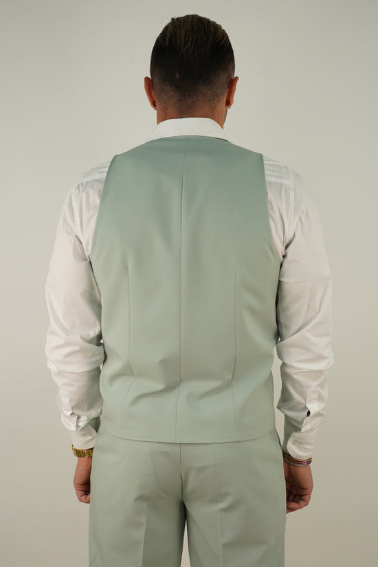 Panciotto Doppiopetto 6 bottoni verde acqua