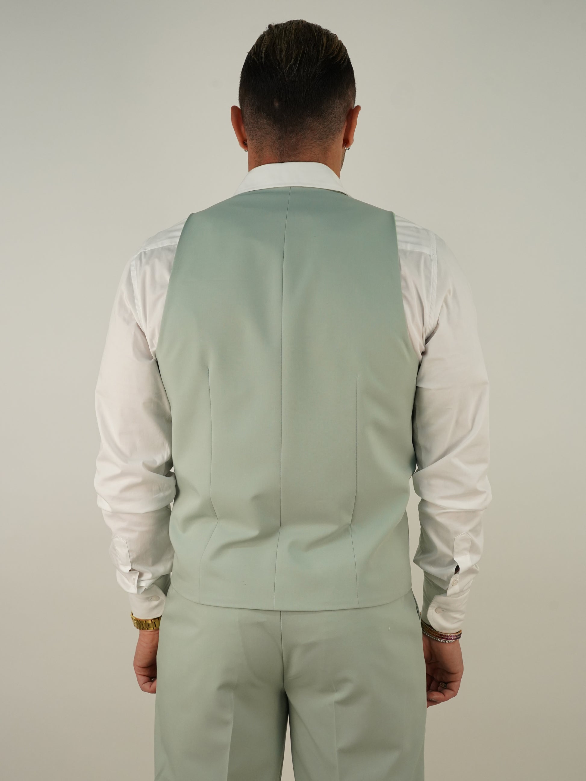 Panciotto Doppiopetto 6 bottoni verde acqua