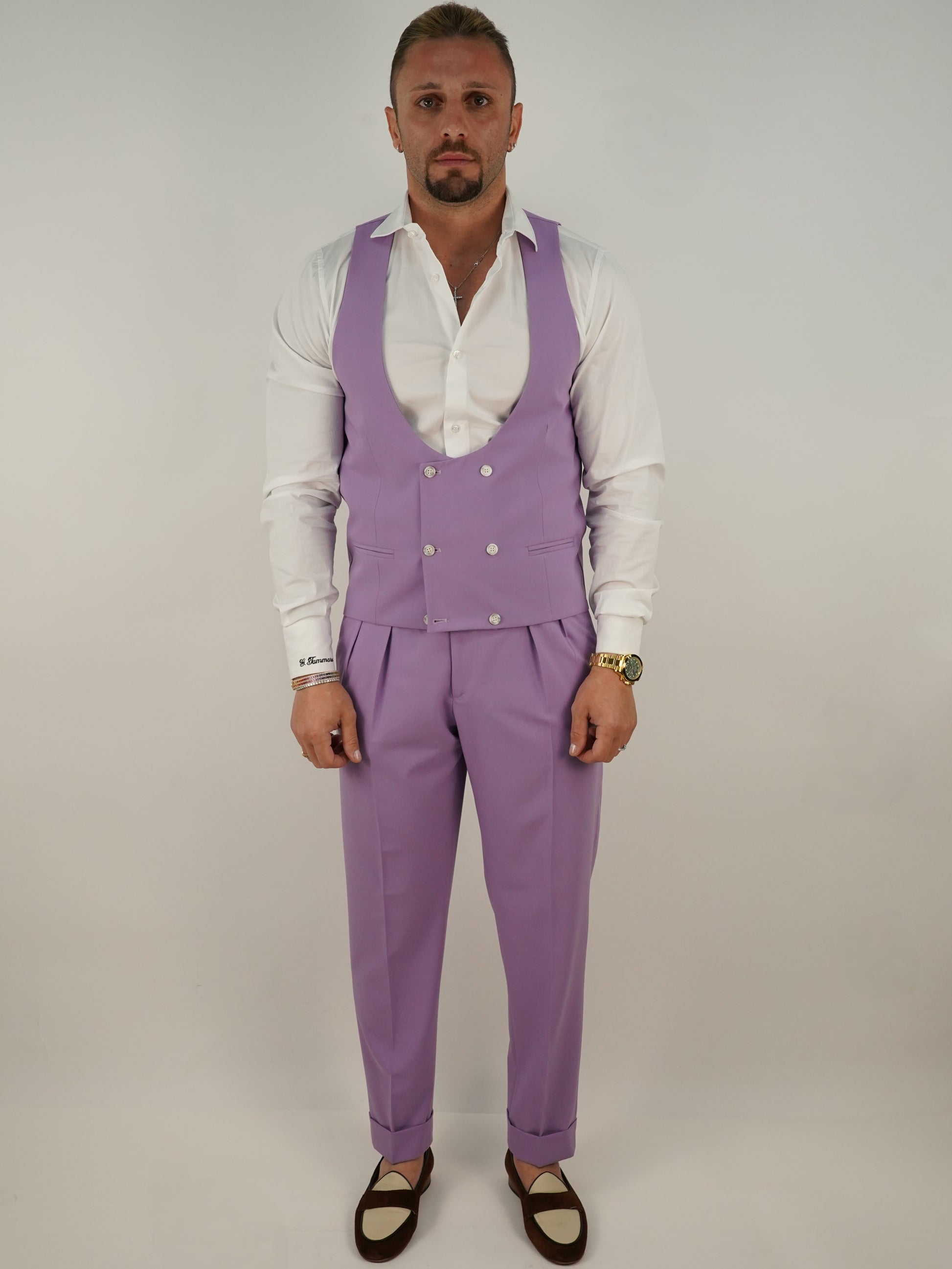 Panciotto Doppiopetto 6 bottoni lilla