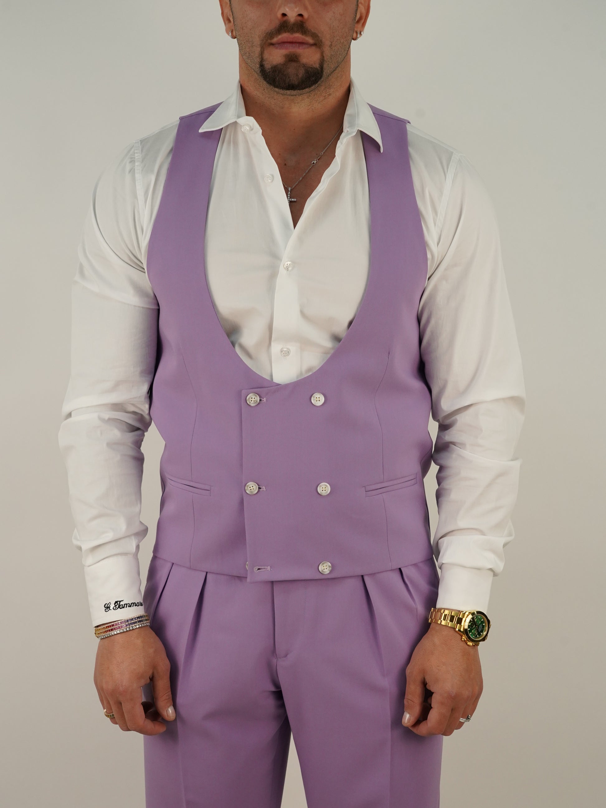 Panciotto Doppiopetto 6 bottoni lilla