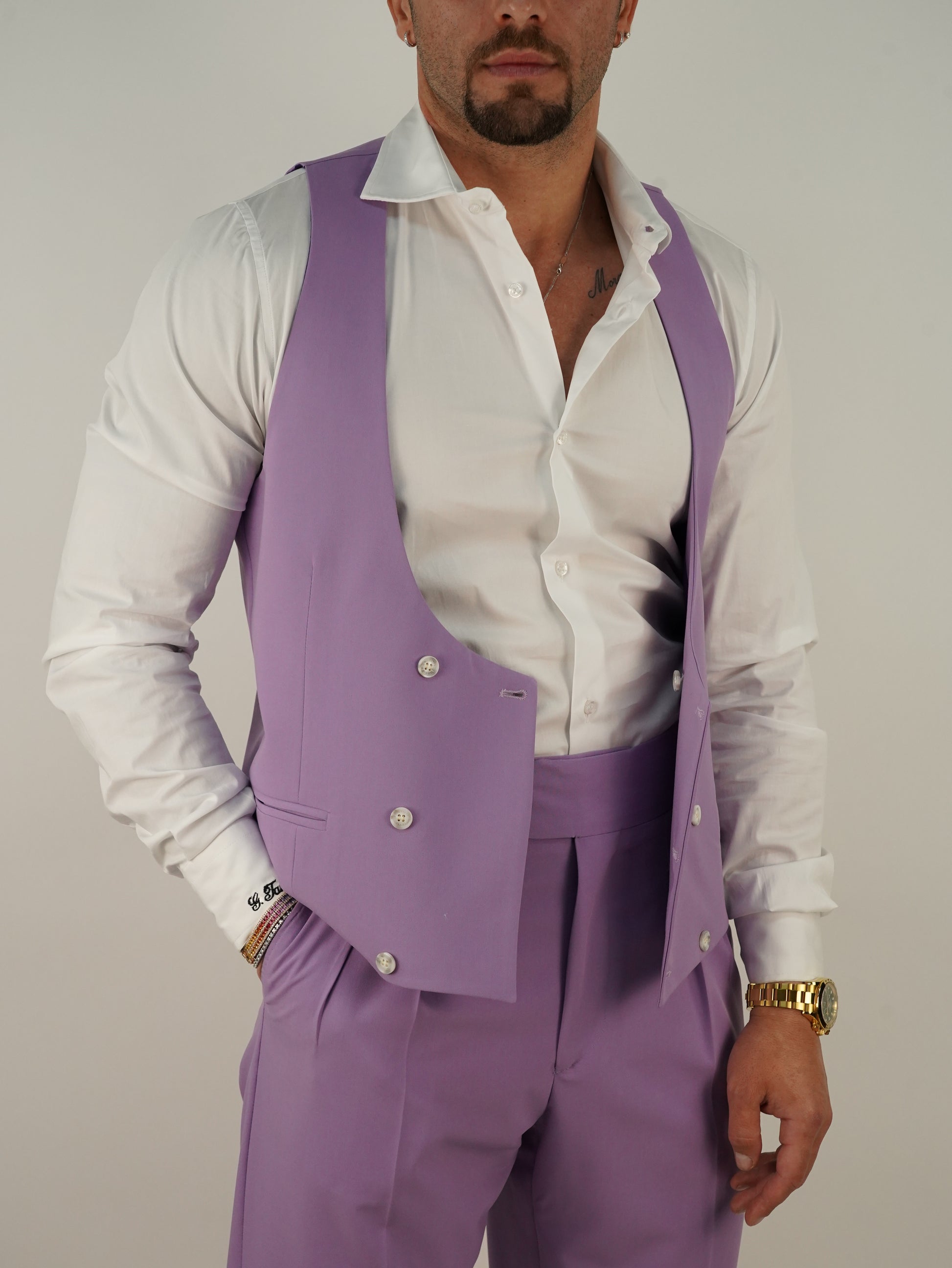 Panciotto Doppiopetto 6 bottoni lilla