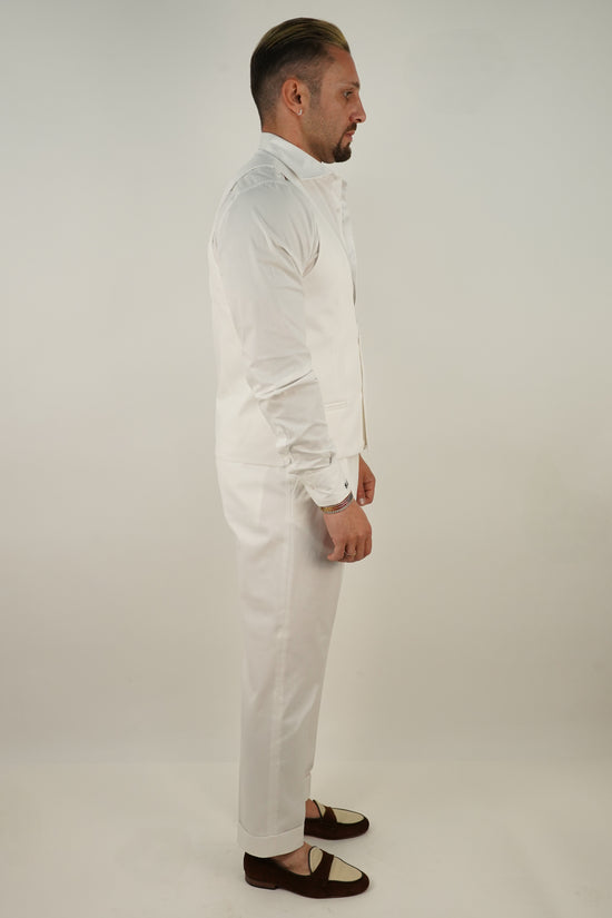 Panciotto doppiopetto 6 bottoni santorini bianco