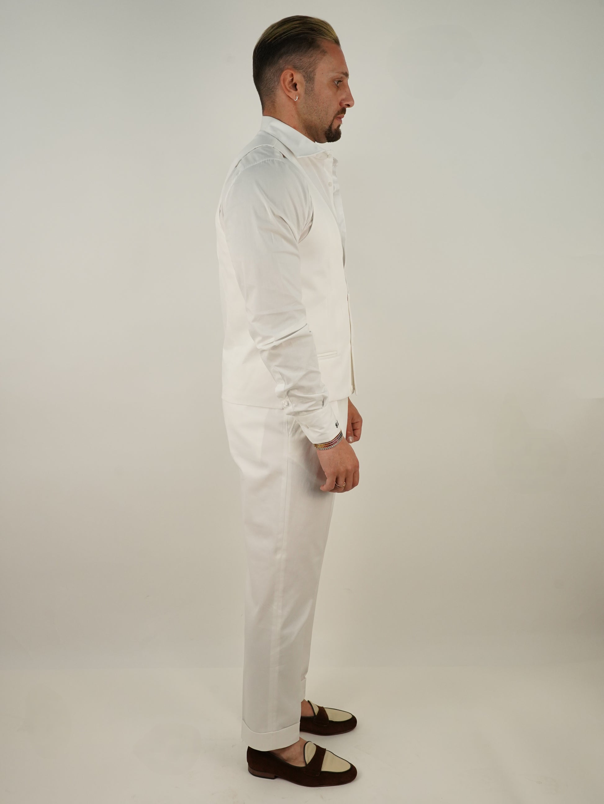 Panciotto doppiopetto 6 bottoni santorini bianco