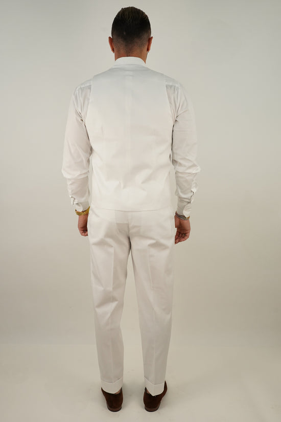 Panciotto doppiopetto 6 bottoni santorini bianco