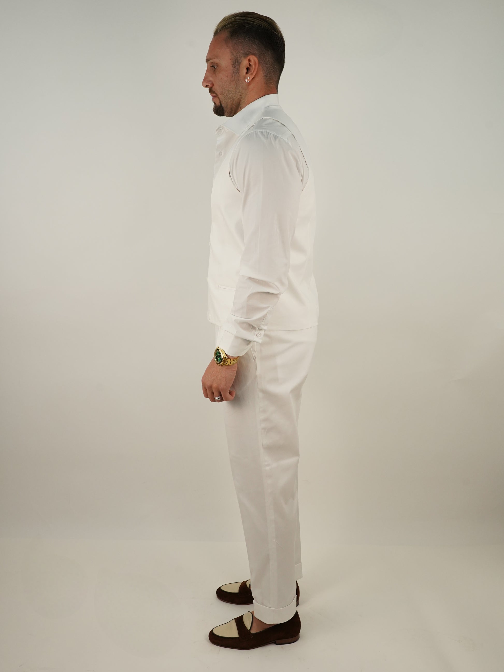 Panciotto doppiopetto 6 bottoni santorini bianco