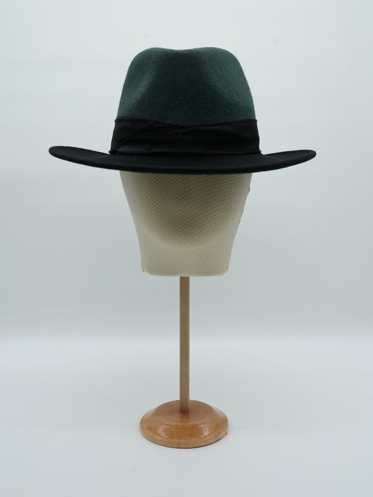 Cappello Texas Nero/Verde in feltro