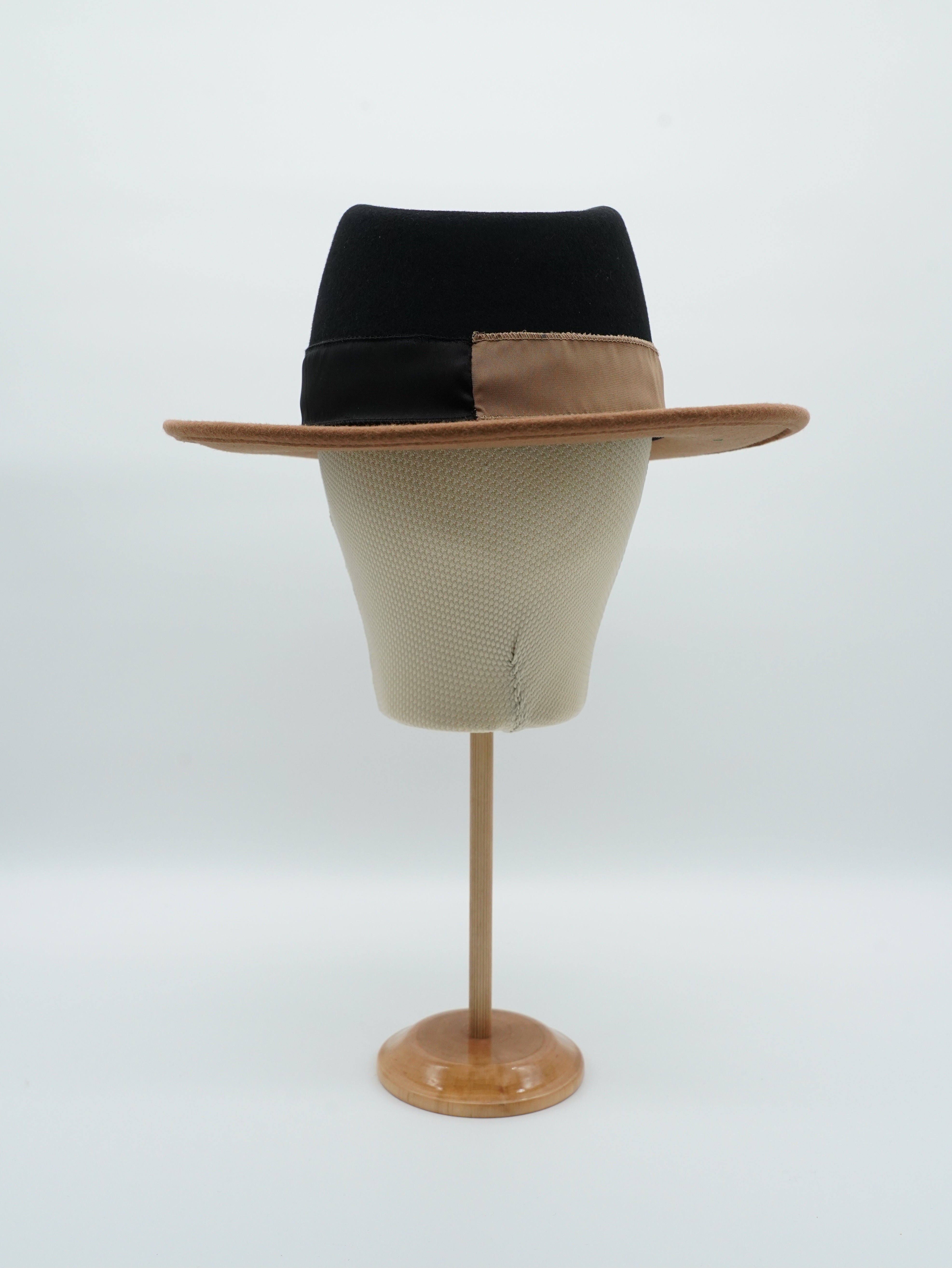 Cappello Texas bicolore Alce/Nero in feltro