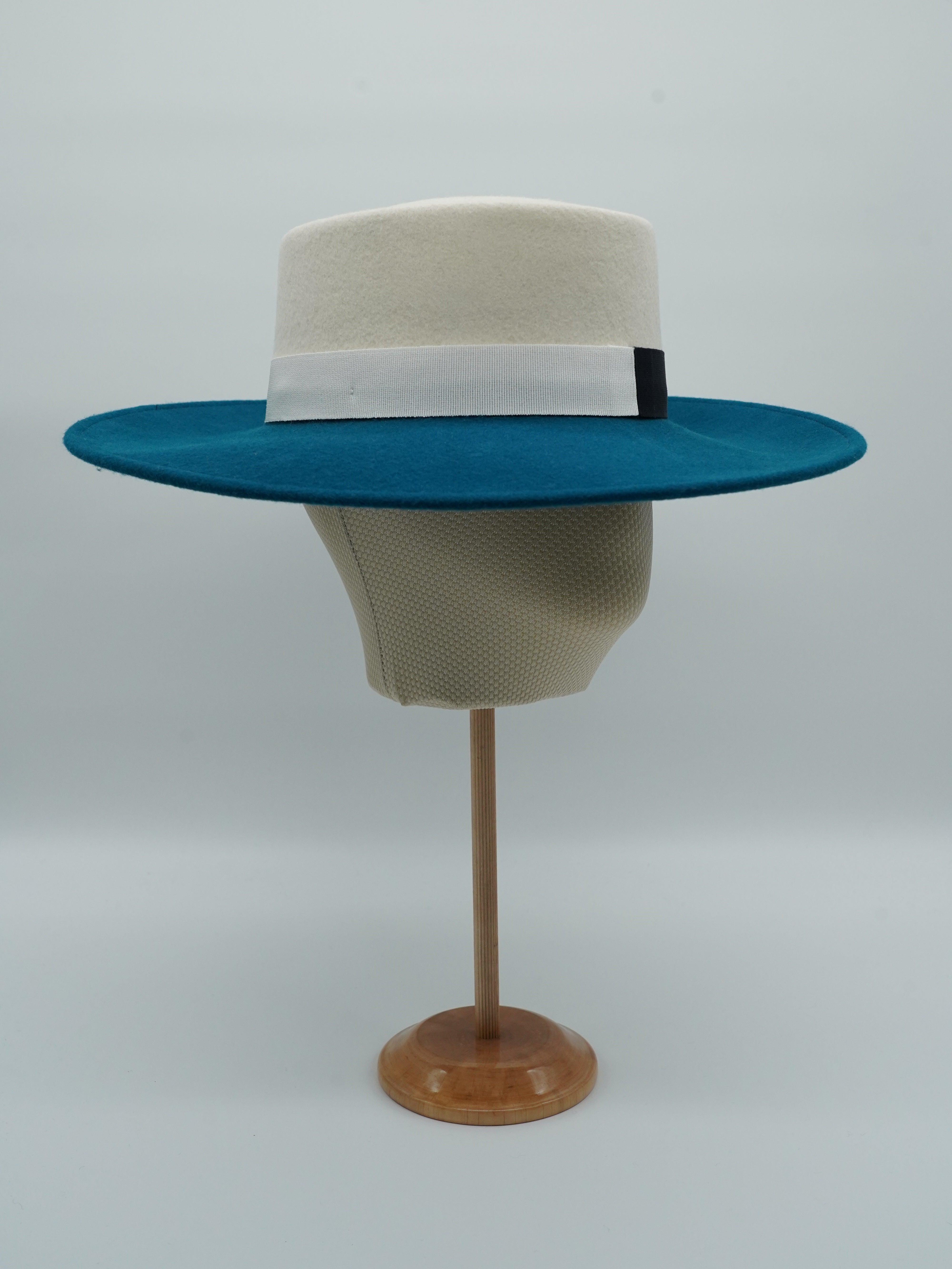 Cappello a cilindro Navi/Panna in feltro