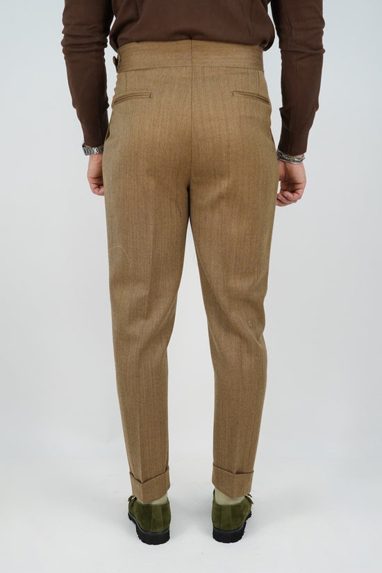 Abito Extensive doppiopetto petto a lancia spigato marrone