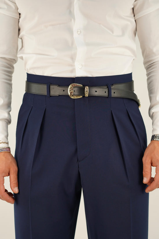 Gurkha blu oltremare con passanti