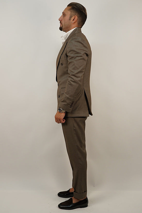 Abito Extensive doppiopetto petto a lancia moro