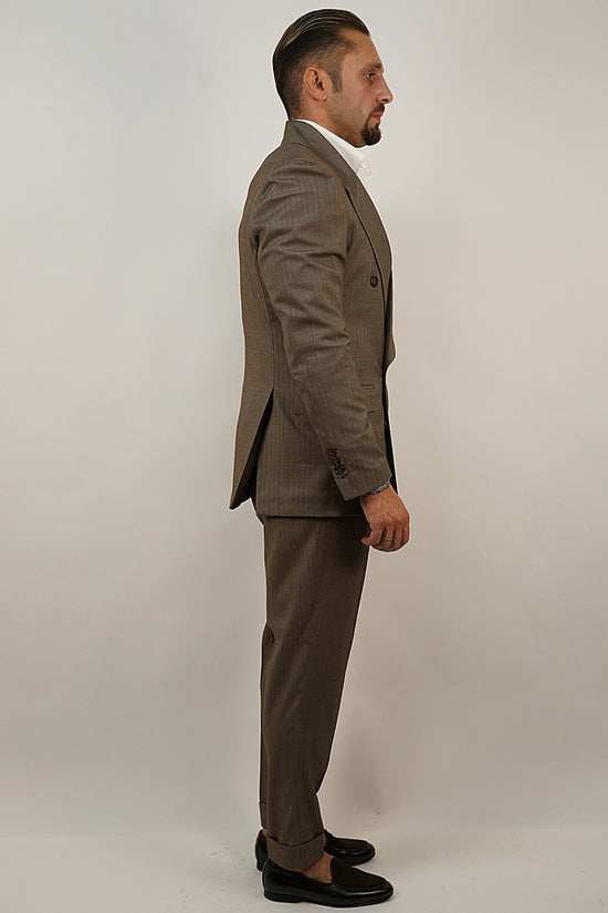 Abito Extensive doppiopetto petto a lancia moro