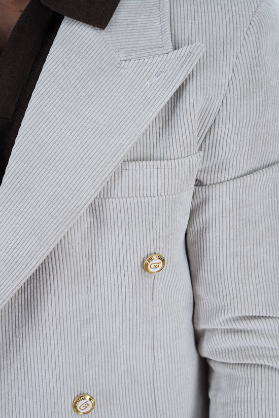 Giacca Cropped Doppiopetto in Velluto - Linea Extensive | Avorio