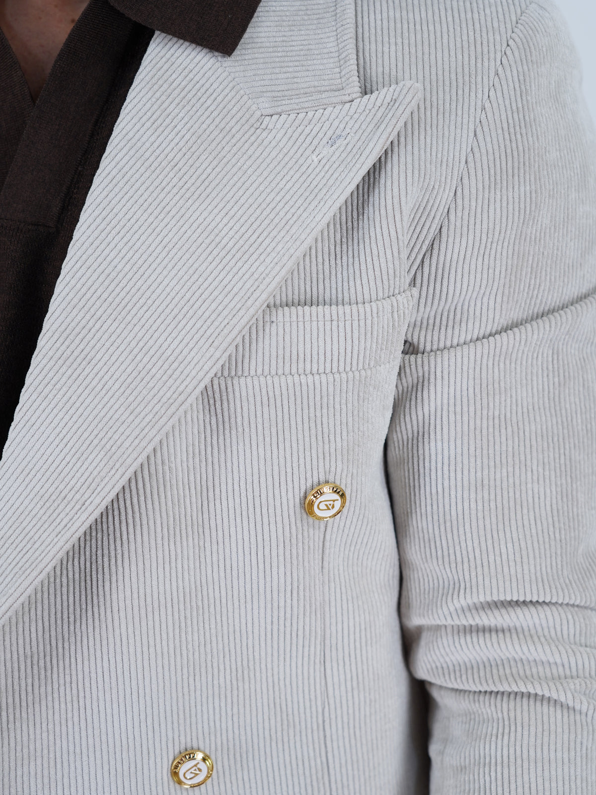 Giacca Cropped Doppiopetto in Velluto - Linea Extensive | Avorio