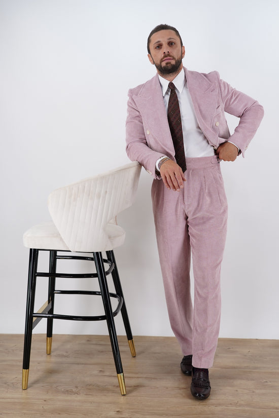 Giacca Cropped Doppiopetto in Velluto - Linea Extensive | Rosa