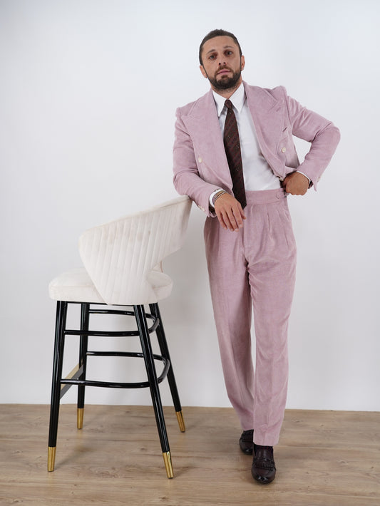 Giacca Cropped Doppiopetto in Velluto - Linea Extensive | Rosa