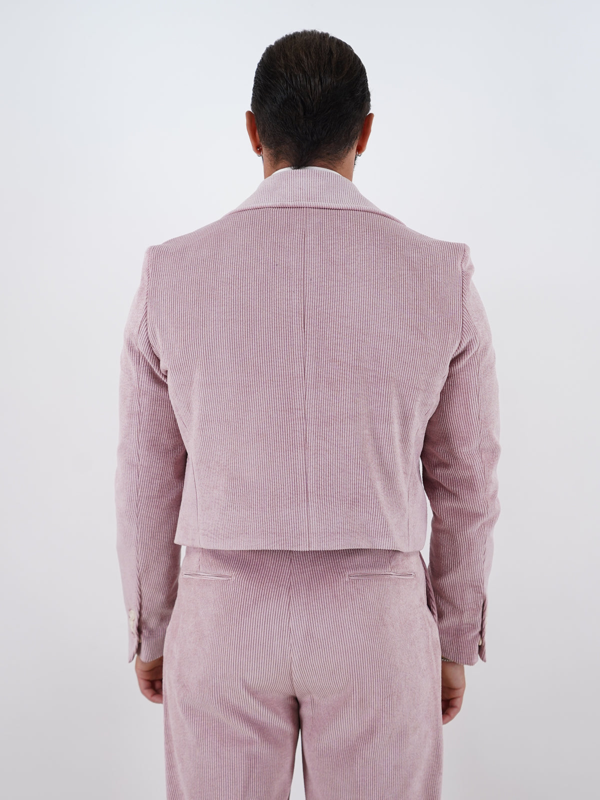 Giacca Cropped Doppiopetto in Velluto - Linea Extensive | Rosa