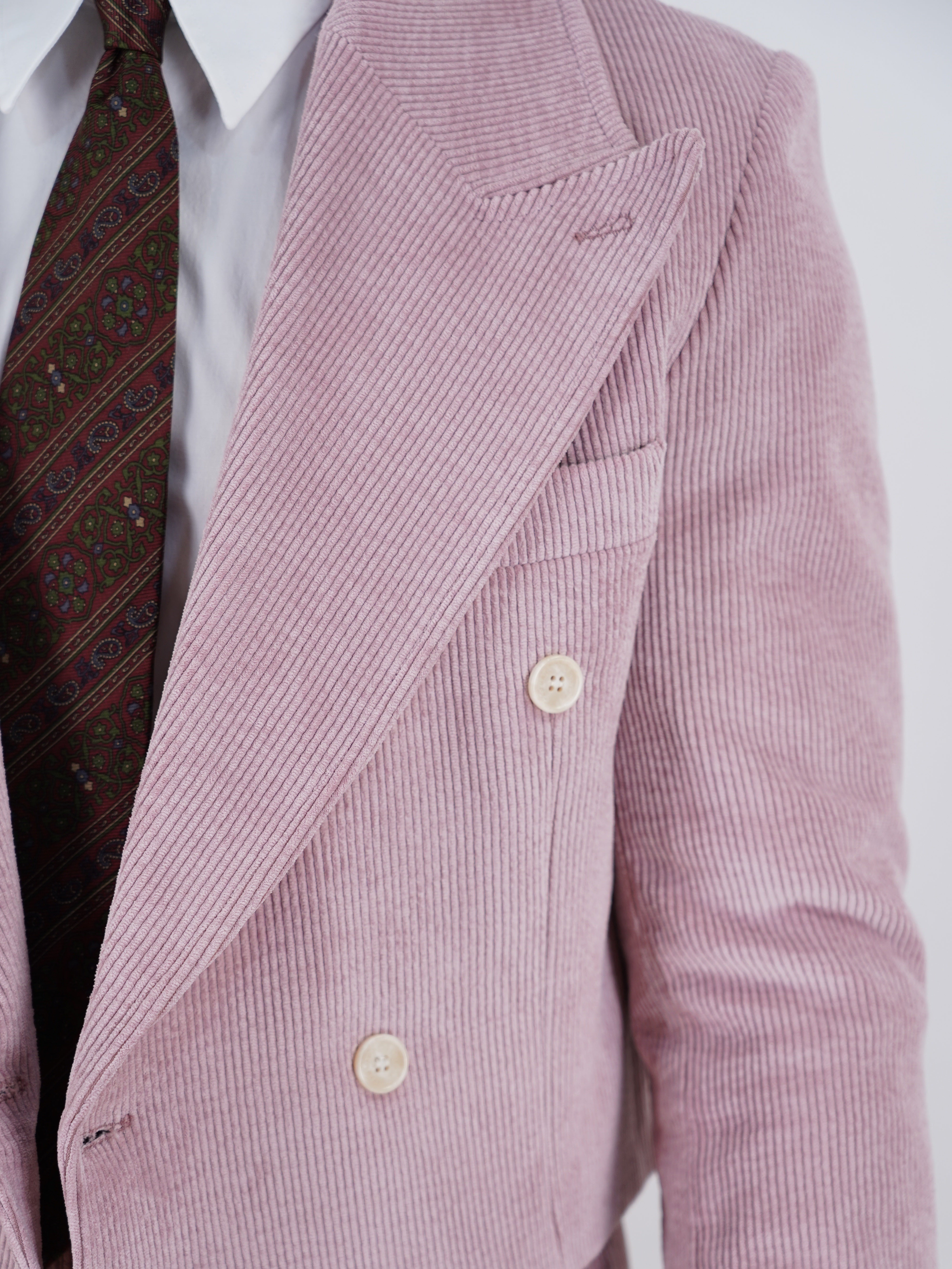 Giacca Cropped Doppiopetto in Velluto a Coste - Linea Extensive | Rosa